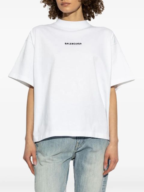 Balenciaga logo-embroidered T-shirt - White