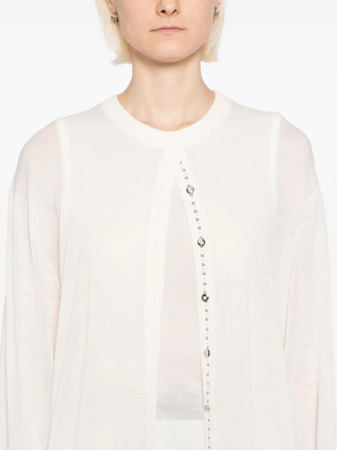 Rabanne merino cardigan - Neutrals