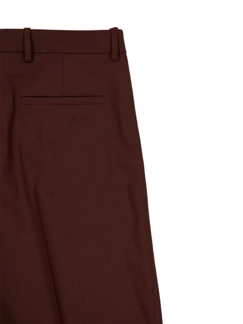 Gucci straight-leg split trousers - Brown