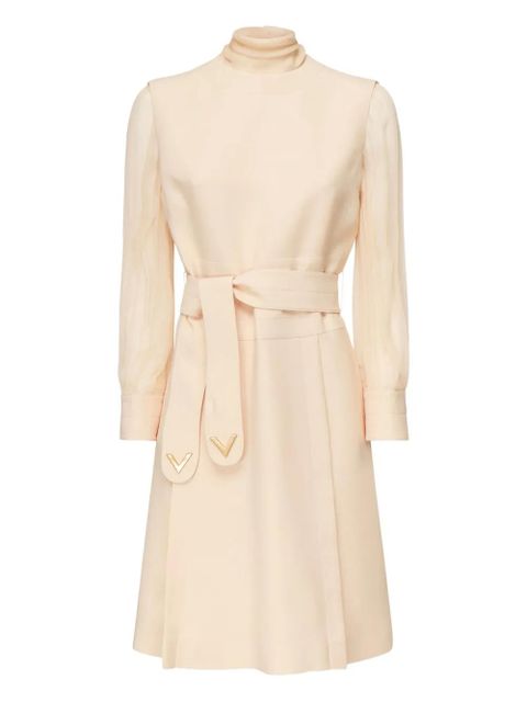 Valentino Garavani high-neck midi dress - Neutrals - zdjęcie produktu nr 1