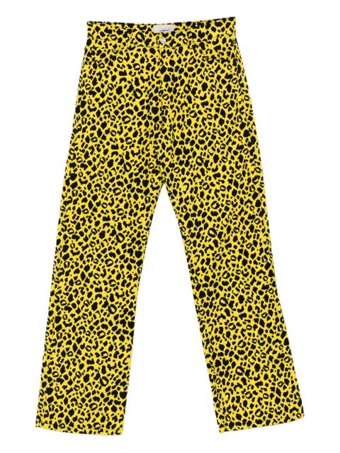Coperni leopard-print jeans - Yellow - zdjęcie produktu nr 1
