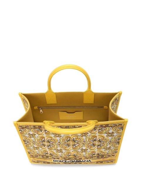 Dolce & Gabbana medium DG Daily canvas tote bag - Yellow