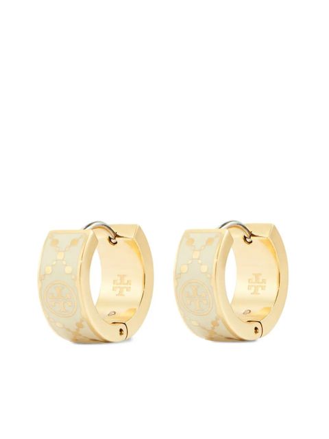 Tory Burch small T monogram hoop earrings - Gold - zdjęcie produktu nr 1