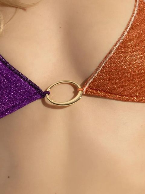 Oséree glitter-detailing bikini - Purple