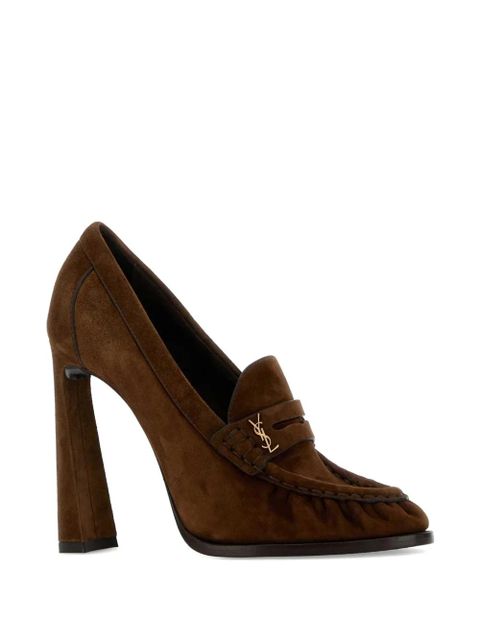 Saint Laurent Le Loafer suede pumps - Brown - zdjęcie produktu nr 2