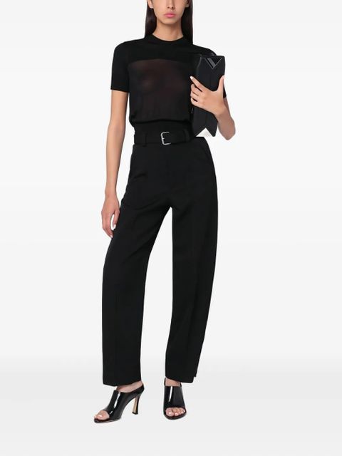 Sportmax ribbed-hem T-shirt - Black - zdjęcie produktu nr 2