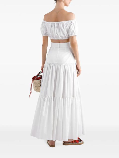 Dolce & Gabbana ruched crop top - White