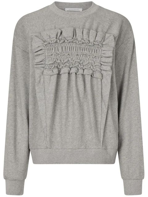 Cecilie Bahnsen Ollie ruffled detailed sweatshirt - Grey - zdjęcie produktu nr 1
