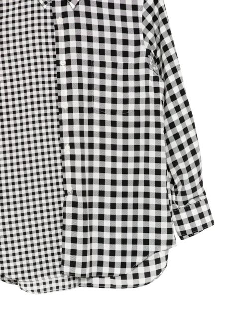 Comme Des Garçons layered plaid shirt - Black