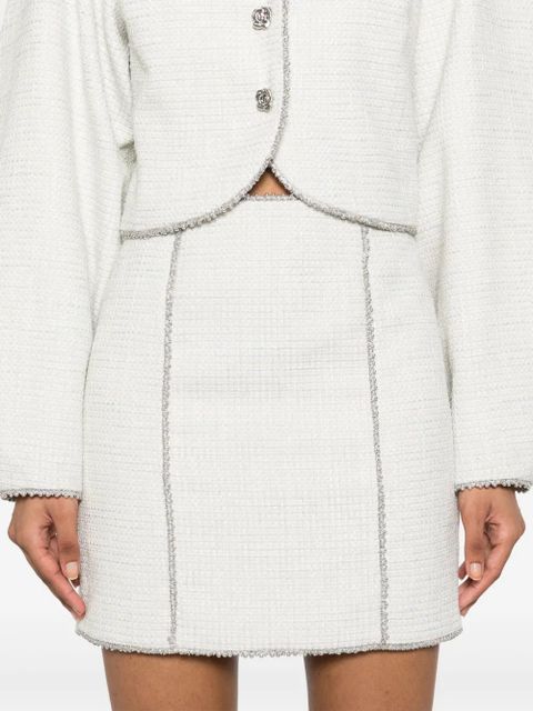 ROTATE BIRGER CHRISTENSEN bouclé mini skirt - Neutrals - zdjęcie produktu nr 2