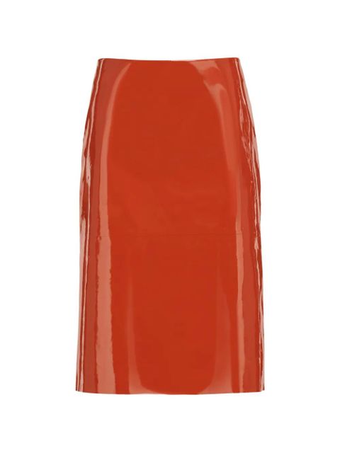Ferragamo Patent leather pencil skirt - Orange - zdjęcie produktu nr 1