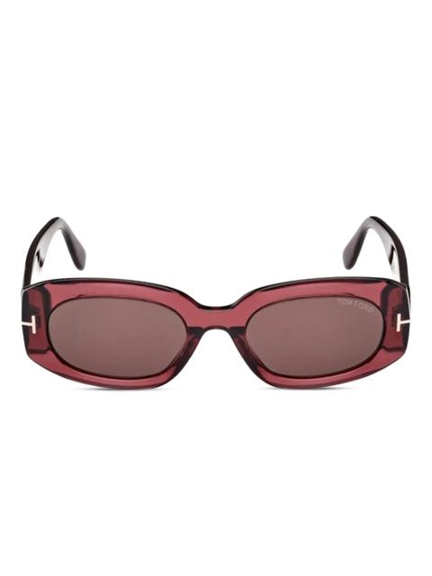 TOM FORD Eyewear Cielle oval-frame sunglasses - Red - zdjęcie produktu nr 1