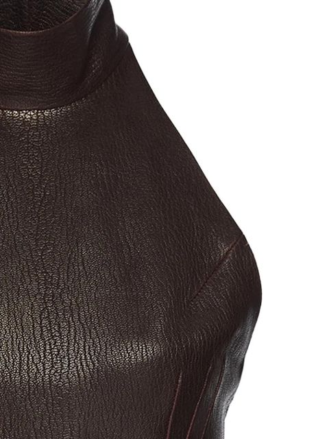 Magda Butrym high-neck leather top - Brown - zdjęcie produktu nr 2