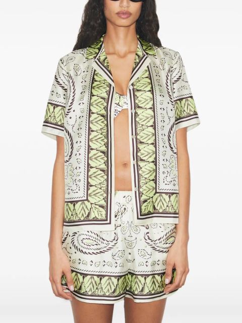 Tory Burch silk camp shirt - Neutrals - zdjęcie produktu nr 2