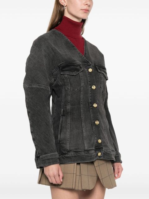 GANNI washed denim jacket - Black