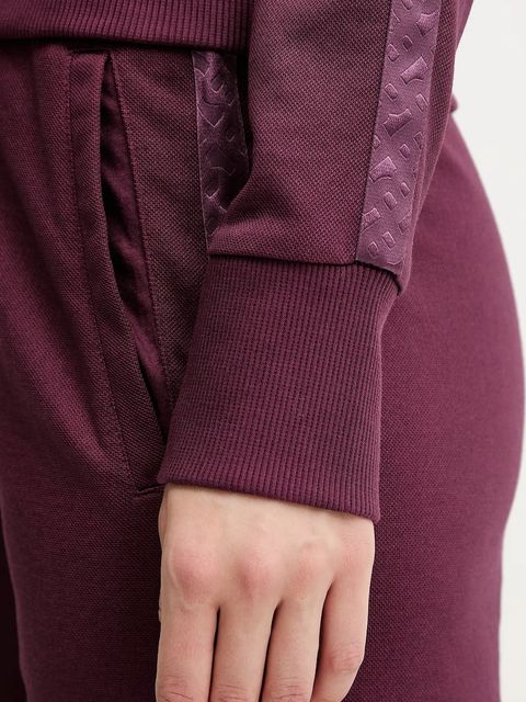 BOSS bluza lounge damska kolor różowy z kapturem gładka 50545635