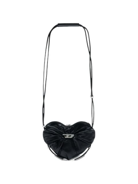 Diesel Scrunch-D Heart leather cross body bag - Black - zdjęcie produktu nr 1