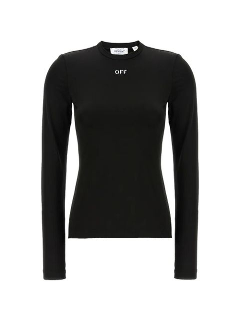 Off-White logo-print crew-neck sweater - Black - zdjęcie produktu nr 1