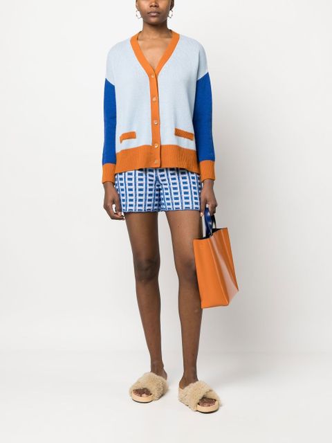 Marni contrasting-trim knit cardigan - Blue