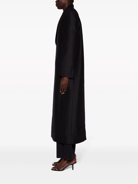 The Row Catena wool-silk coat - Black