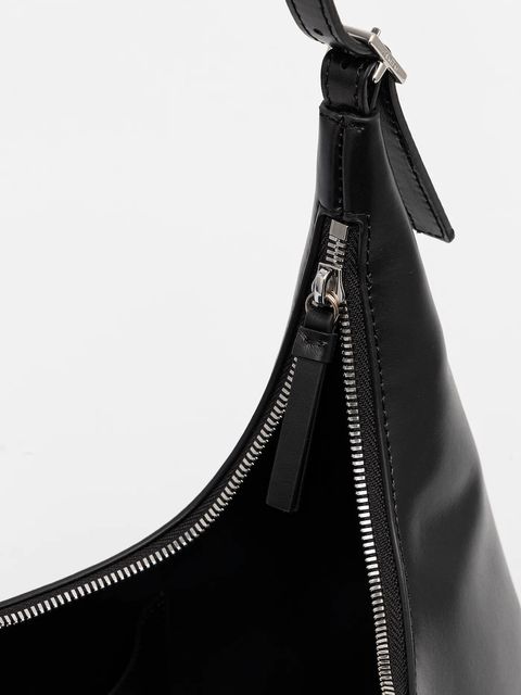 Calvin Klein torebka skórzana kolor czarny LV04F3262G