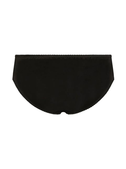Dolce & Gabbana mid-rise satin briefs - Black - zdjęcie produktu nr 2