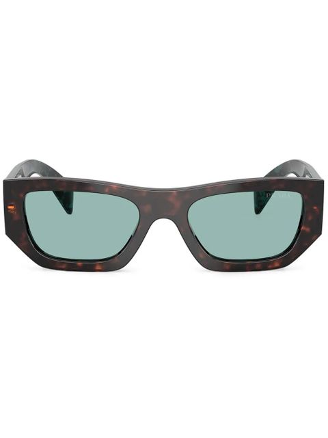 Prada Eyewear tortoiseshell-effect rectangle sunglasses - Brown - zdjęcie produktu nr 1
