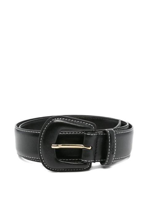 Maje contrast-stitching leather belt - Black - zdjęcie produktu nr 1