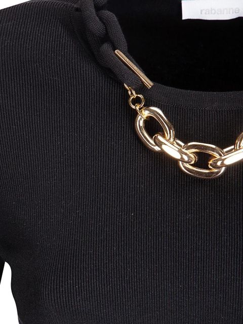 Rabanne chain-detail dress - Black