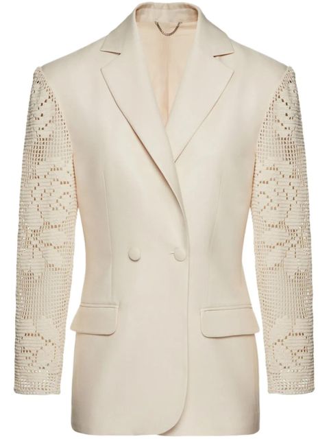 Magda Butrym crochet lace blazer - Neutrals - zdjęcie produktu nr 1