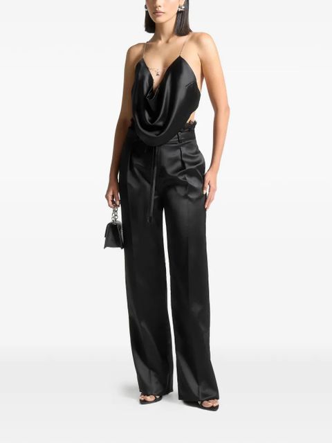 Manière De Voir cowl-neck chain-detail top - Black - zdjęcie produktu nr 2