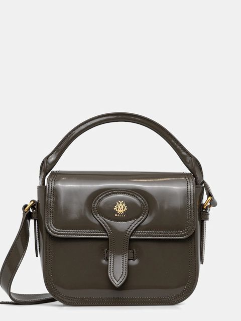 Bally torebka skórzana kolor zielony WAS02P - zdjęcie produktu nr 1