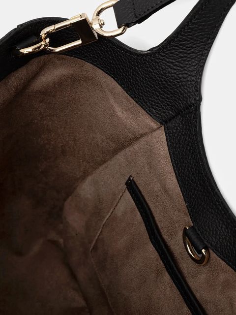 BOSS torebka zamszowa kolor czarny 50552118