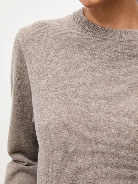 Answear.LAB sweter z wełny merino z apaszką damski kolor brązowy lekki
