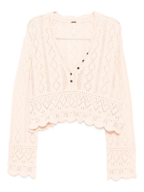 Free People Charlotte knitted top - Neutrals - zdjęcie produktu nr 1