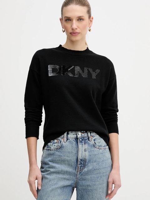 Dkny sweter damski kolor czarny lekki DJ4R0407 - zdjęcie produktu nr 1