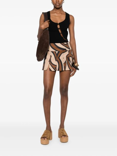 PUCCI graphic-print pleated mini skirt - Neutrals - zdjęcie produktu nr 2