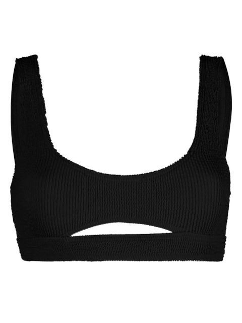 Bond-eye cut-out crinkled bikini top - Black - zdjęcie produktu nr 1