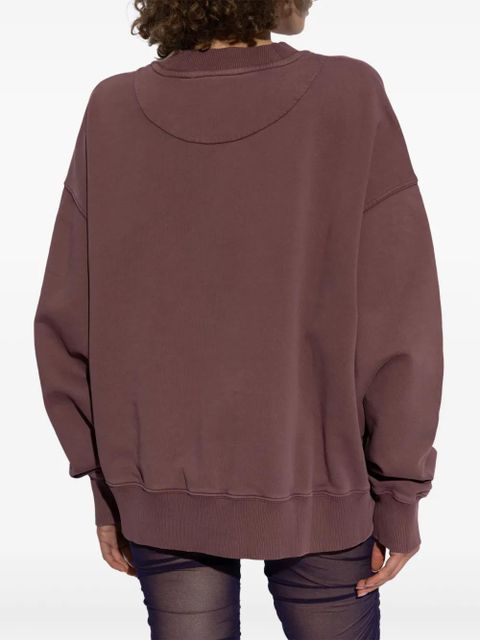 The Attico logo-embroidered sweatshirt - Brown