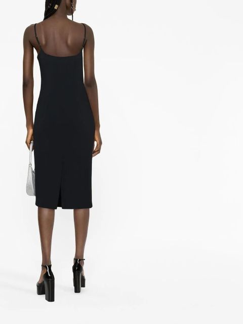 Blumarine heart-appliqué pencil midi dress - Black