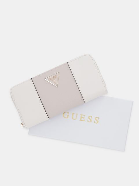 Guess portfel LAUREL damski kolor biały SWZG74 59146