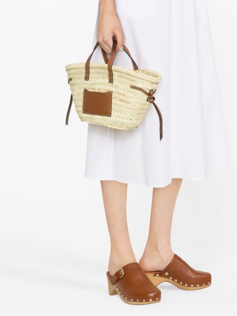 ISABEL MARANT mini Cadix raffia basket bag - Neutrals