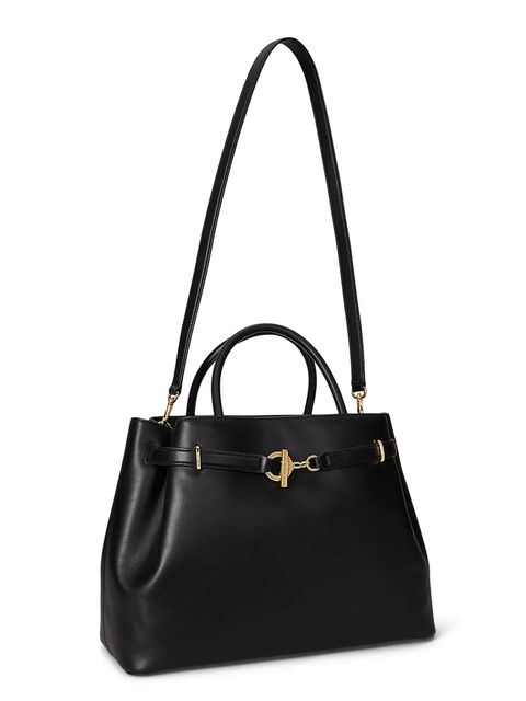 Lauren Ralph Lauren torebka skórzana kolor czarny 431P03417 - zdjęcie produktu nr 2