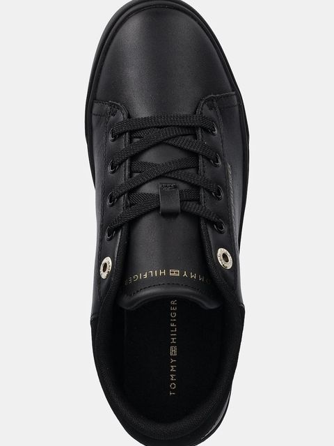 Tommy Hilfiger sneakersy skórzane CASUAL CUPSOLE SNEAKER damskie kolor czarny FW0FW09020