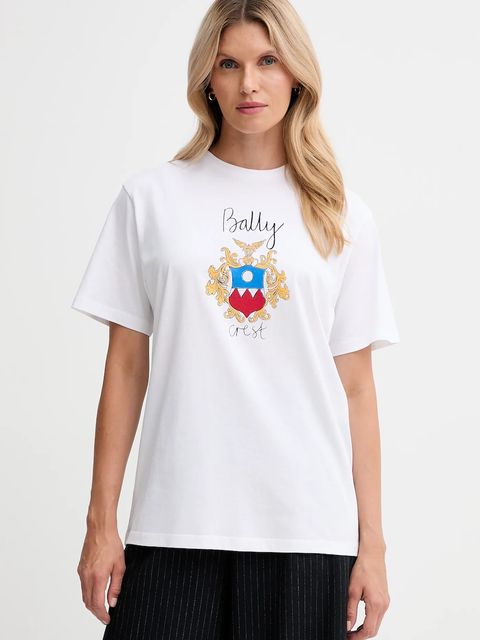 Bally t-shirt bawełniany damski kolor biały WJE087 - zdjęcie produktu nr 1
