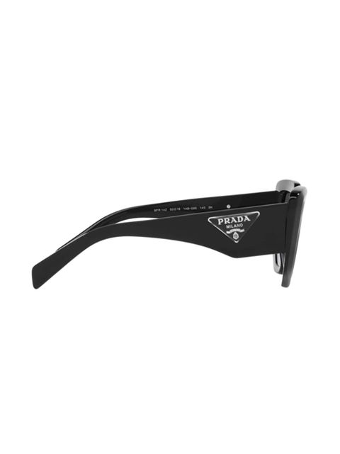 Prada Eyewear triangle-logo square sunglasses - Black