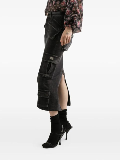 Dolce & Gabbana cargo-pocket midi skirt - Black
