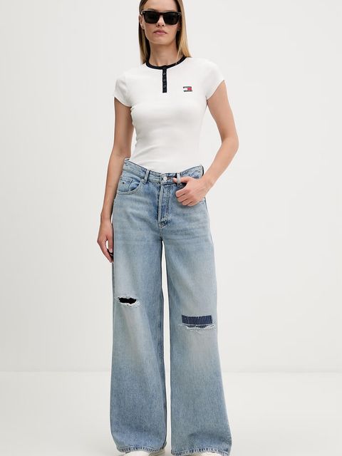 Tommy Jeans T-shirt damski z bawełną - zdjęcie produktu nr 1