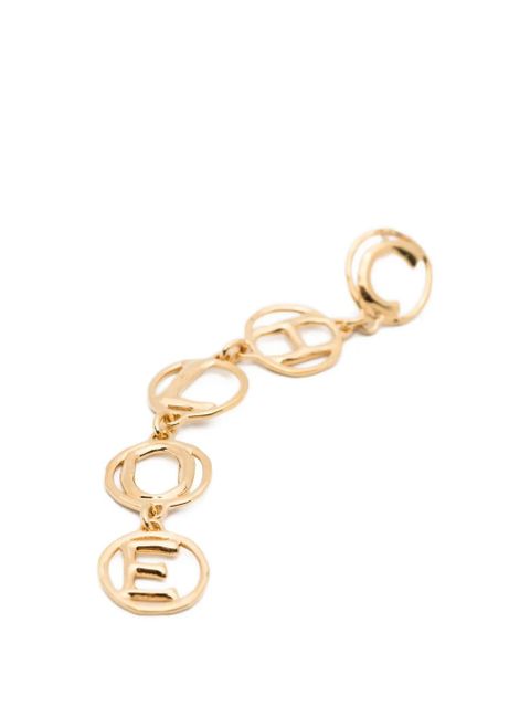 Chloé Script letter gold earrings