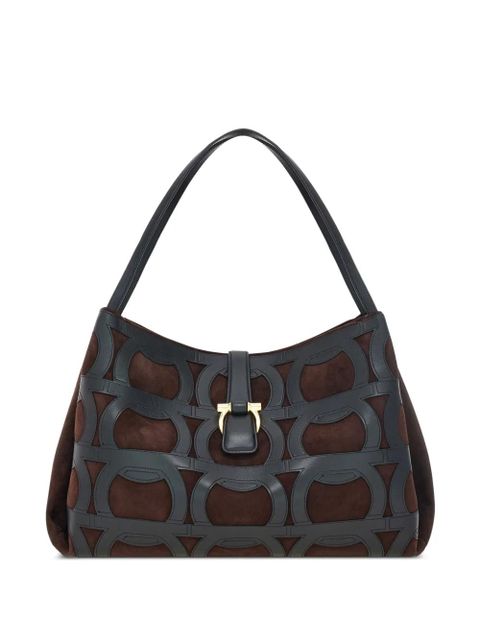 Ferragamo Gancini-overlay tote bag - Brown - zdjęcie produktu nr 1